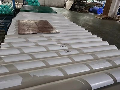 PE tarpaulin roll in factory